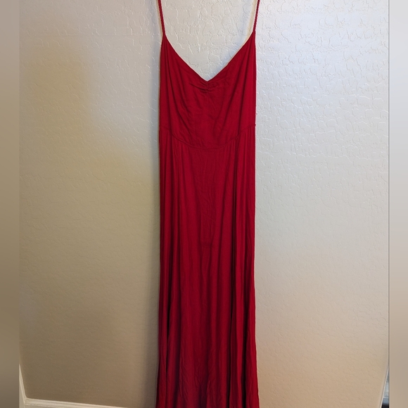 Reformation Red Maxi Prom Dress 61.5 Inches Size 8 - Picture 2 of 7